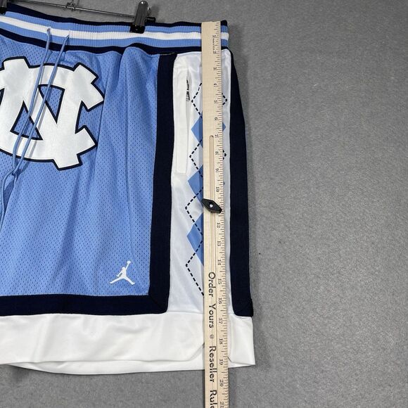 University of North Carolina Tar Heels Shorts Men XXL 2XL Blue Jordan Basketball - Picture 15 of 16